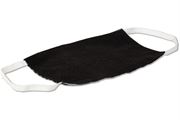 Komfort-Alltagsmaske aus hochwertigem Material und mit besonders elastischen Gummischlaufen - Design: Streifen Hellgrau/Schwarz